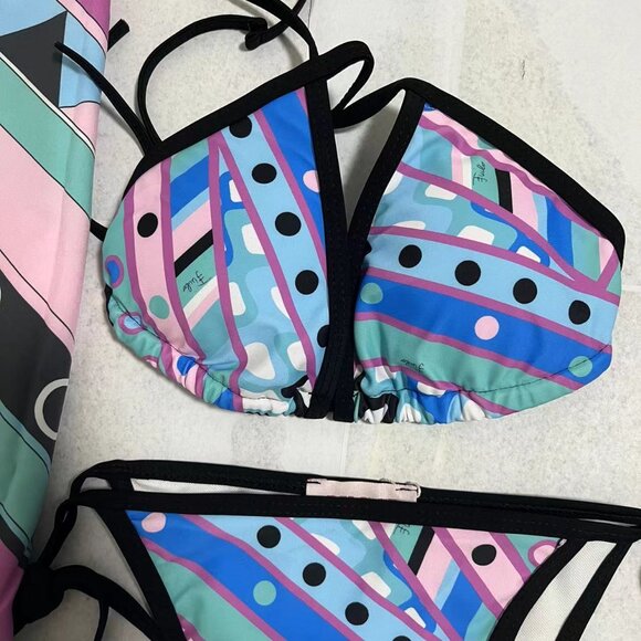 Emilio Pucci Blue and Pink Bikini Set - Picture 2 of 4